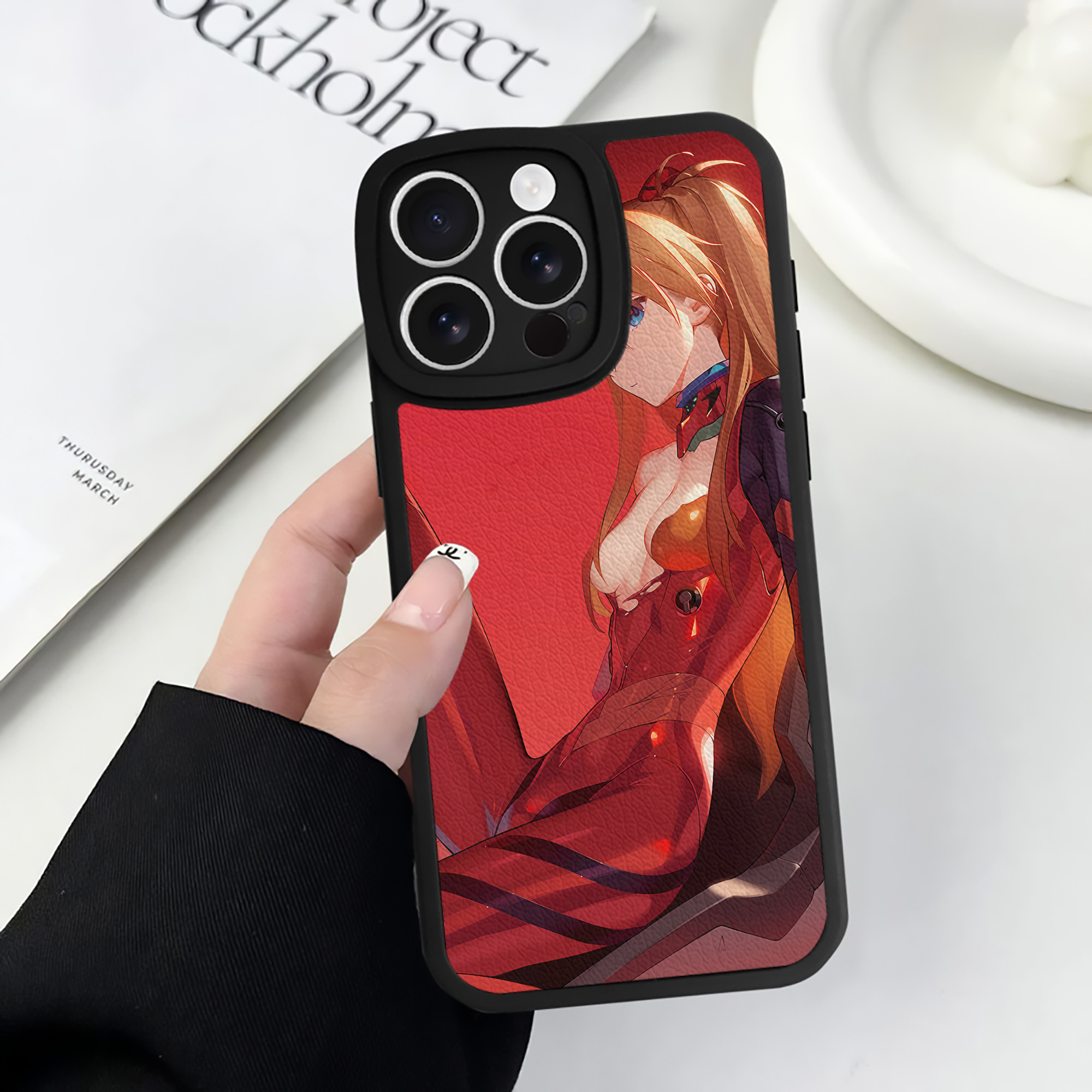 （画像用） EVA 新世紀エヴァンゲリオン 【iPhone 16シリーズ対応】シリコンスマホケース（レザー調） 材質：シリコン